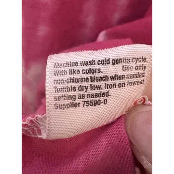 a.n.a. Women's Tye Dye Lace Back Tank Top Empire Rose Pink Size X-LARGE - Picture 8 of 8